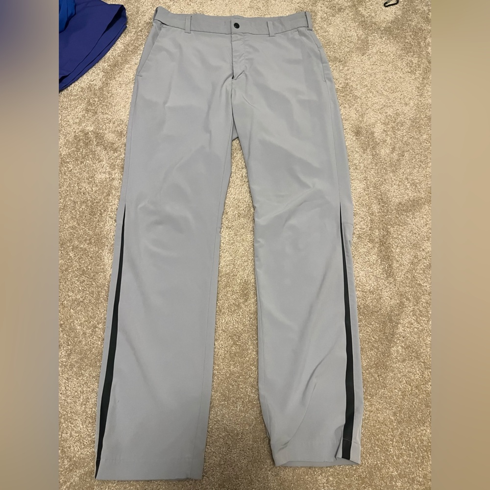 Nike Golf Men's Light Gray Pants with Black Side Stripe